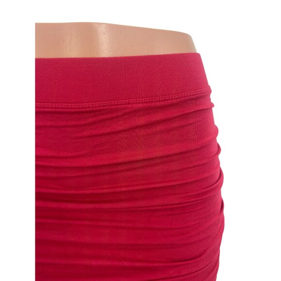 Vintage Victoria's Secret X Moda International Pink Ruched Bodycon Mini Skirt - Picture 5 of 16